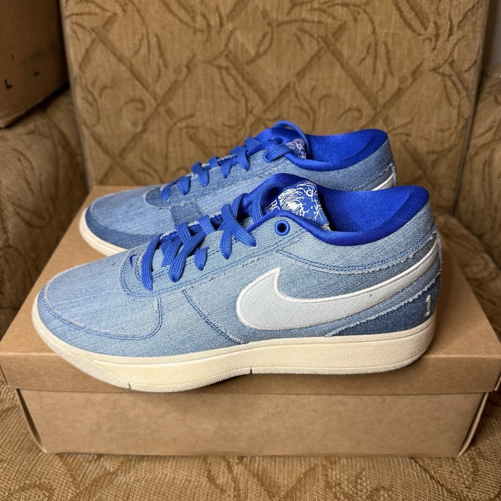 Nike Book 1 Blue Blood White Denim IH0892-900 / Devin Booker 1 Blue Hood Size 9